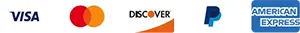 Accepted Payment Methods: Visa, Mastercard, American Express, Discover